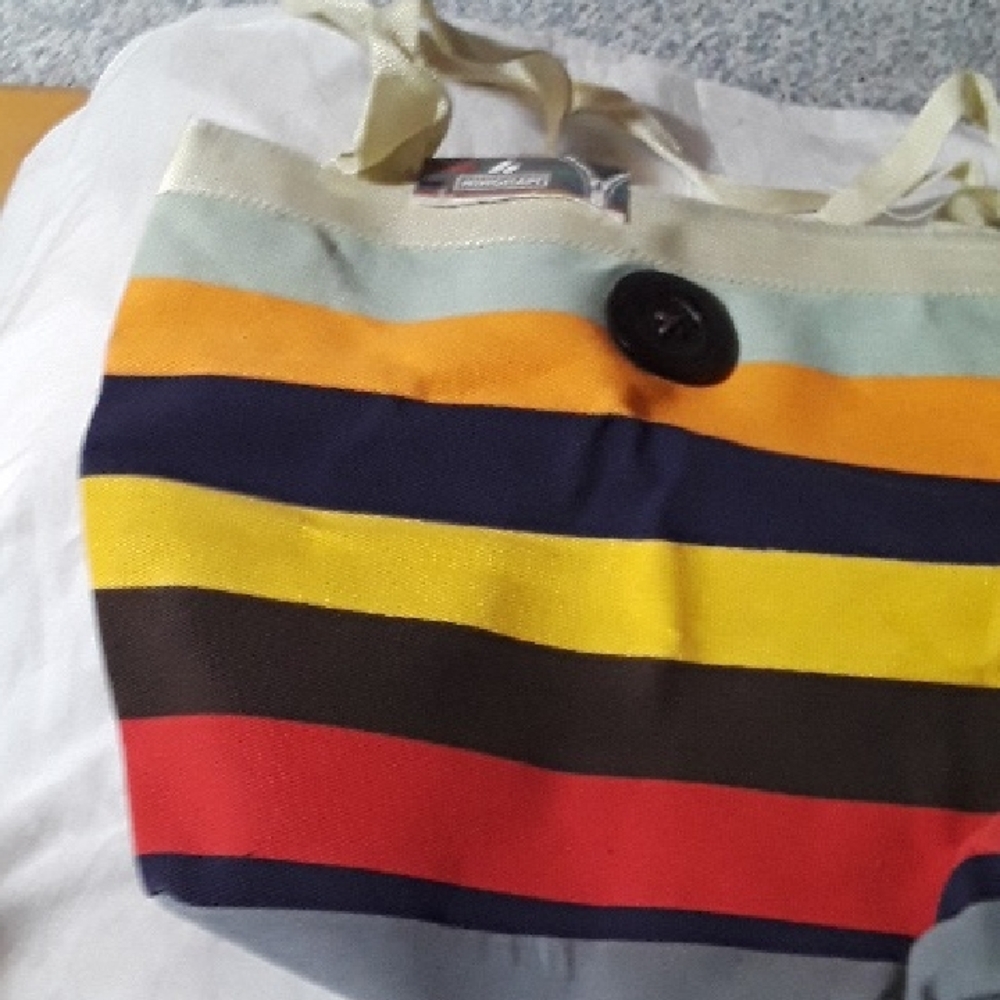 Colorful Striped Tote Bag